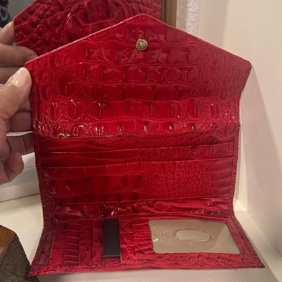 Brahmin Red Embossed Clutch - Picture 2 of 3